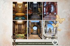 Orishas Backdrops African Mythology Digital Papers for DIY Product Image 9