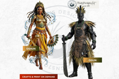 Orishas Pantheon African Mythology ancient gods for DIY Product Image 4