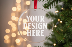 Acrylic Christmas Ornament Mockups , acrylic blank mockup Product Image 1
