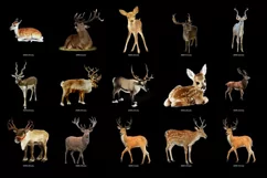 100 REINDEER & DEER TRANSPARENT PNG FILES PHOTOSHOP OVERLAYS Product Image 4