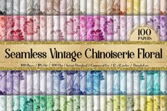 100 Seamless Vintage Chinoiserie Floral Digital Papers Product Image 2