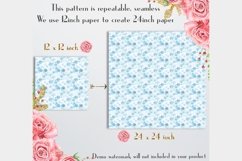 100 Seamless Watercolor Falling Snowflakes Digital Papers Product Image 9