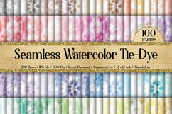 100 Seamless Watercolor Tie Dye Swirl Texture Digital Papers Product Image 1