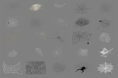 100 SPIDERS & COBWEBS TRANSPARENT PNG PHOTOSHOP OVERLAYS Product Image 7