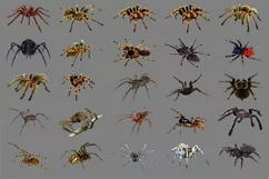 100 SPIDERS & COBWEBS TRANSPARENT PNG PHOTOSHOP OVERLAYS Product Image 3