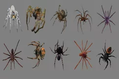 100 SPIDERS & COBWEBS TRANSPARENT PNG PHOTOSHOP OVERLAYS Product Image 2