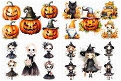 100 Spooky Halloween Bundle Watercolor Clipart