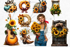 Ultimate Sunflower Clipart and Rustic Autumn Illustrations Product Image 6