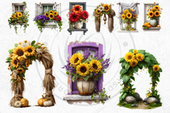 Ultimate Sunflower Clipart and Rustic Autumn Illustrations Product Image 7