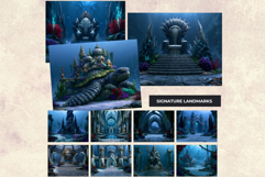 Sunken Kingdom Underwater Dark Fantasy RPG Backdrops JPEG Product Image 16