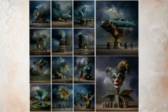 Surreal Dreamscale Objects Moody Digital Paper for Journals Product Image 7