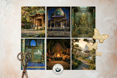 Taoist Mythology Backdrops for Junk Journal and Scrapbooking Product Image 11