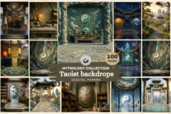 Taoist Mythology Backdrops for Junk Journal and Scrapbooking Product Image 1