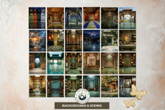 Taoist Mythology Backdrops for Junk Journal and Scrapbooking Product Image 7