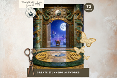 Taoist Mythology Backdrops for Junk Journal and Scrapbooking Product Image 8