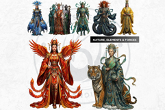 Taoist Mythological Figures Fantasy Clipart and Junk Journal Product Image 12