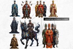 Taoist Mythological Figures Fantasy Clipart and Junk Journal Product Image 15