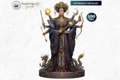 Taoist Mythological Figures Fantasy Clipart and Junk Journal Product Image 16