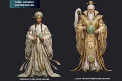 Taoist Mythological Figures Fantasy Clipart and Junk Journal Product Image 3