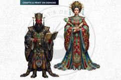 Taoist Mythological Figures Fantasy Clipart and Junk Journal Product Image 9