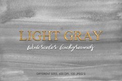 100 Watercolor Light Gray Backgrounds, Hand Painted Textures Product Image 1