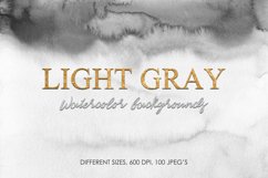 100 Watercolor Light Gray Backgrounds, Hand Painted Textures Product Image 1
