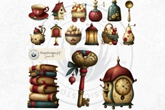 Whimsy Orchard Village Cozy Storybook Clipart PNG character Product Image 11