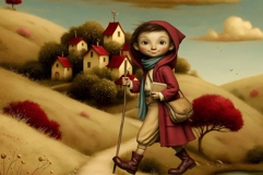 Whimsy Orchard Village Cozy Storybook Clipart PNG character Product Image 5