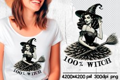 Retro witch sublimation, Halloween sublimation Product Image 1