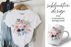Sublimation floral design with flowers, PNG file. Product Image 1