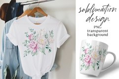 Sublimation floral design with flowers, PNG file. Product Image 1