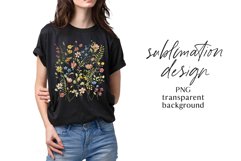 Sublimation design, wildflowers, PNG file. Product Image 1