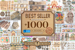 1000 Best Seller Laser Cut. Wood Working. Laser Decor. Craft Product Image 1