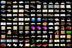 1000 BOOKS TRANSPARENT PNG FILES PHOTOSHOP OVERLAYS ISOLATED Product Image 6