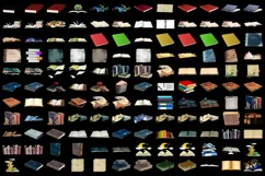 1000 BOOKS TRANSPARENT PNG FILES PHOTOSHOP OVERLAYS ISOLATED Product Image 5