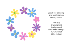 Wreath with flowers, frame, border. Product Image 2