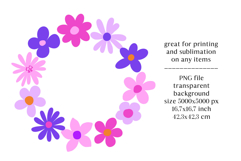 Wreath with flowers, frame, border. Product Image 2
