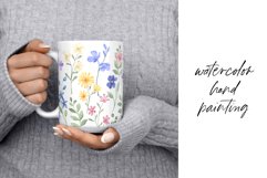 Mug sublimation design with flowers, PNG file. Product Image 2