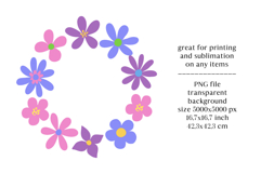 Wreath with flowers, frame, border. Product Image 2