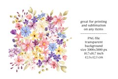 Sublimation design, flowers and leaves, PNG file. Product Image 2