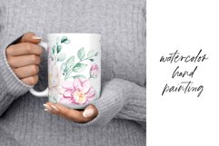 Mug sublimation design with flowers peonies, PNG file. Product Image 2
