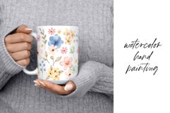 Mug sublimation design with flowers, PNG file. Product Image 2