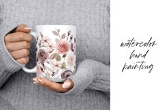 Mug sublimation design with flowers roses. Product Image 2