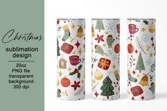 Tumbler Christmas design, sublimation PNG file. Product Image 1