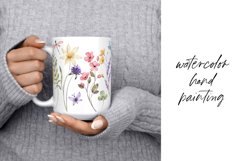 Mug sublimation design with wildflowers, PNG file. Product Image 2