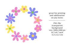 Wreath with flowers, frame, border. Product Image 2