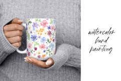 Mug sublimation design with flowers, PNG file. Product Image 2