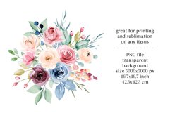 Sublimation floral design with flowers, PNG file. Product Image 2
