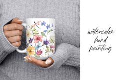 Mug sublimation design with wildflowers, PNG file. Product Image 2