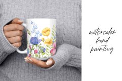 Mug sublimation design with wildflowers, PNG file. Product Image 2